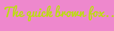 Image with Font Color BCDD11 and Background Color EE88CD